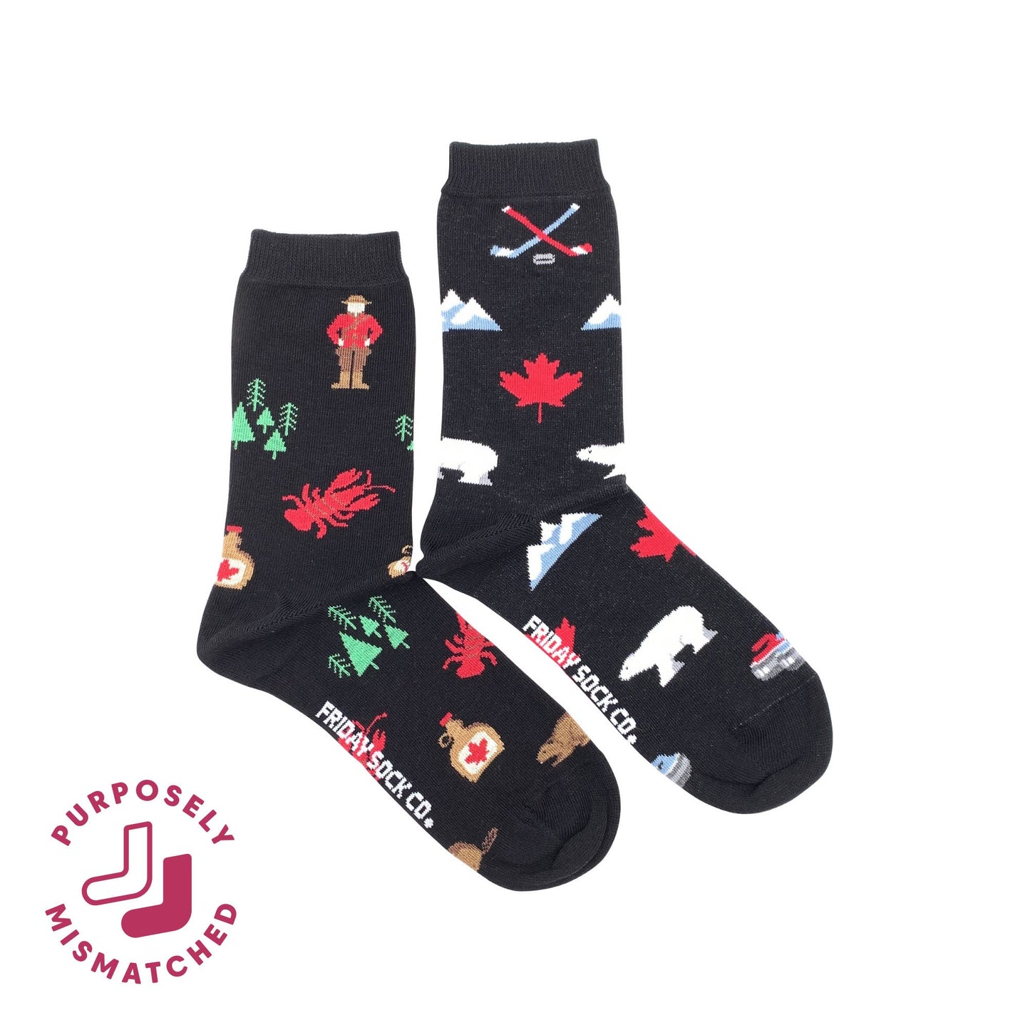 Friday Sock Co. - Women's Canada Icons Socks: Women’s 5 – 10