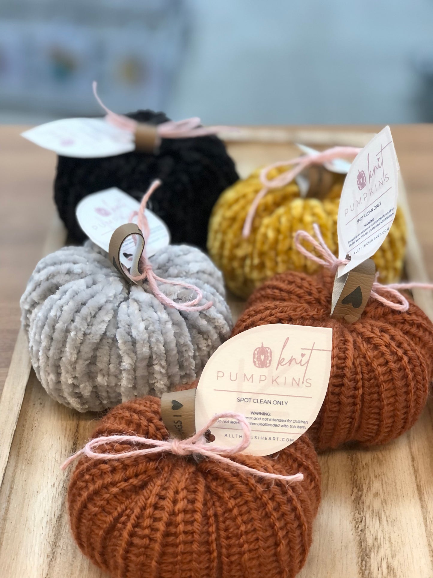 All Things I Heart- knitted Pumpkins
