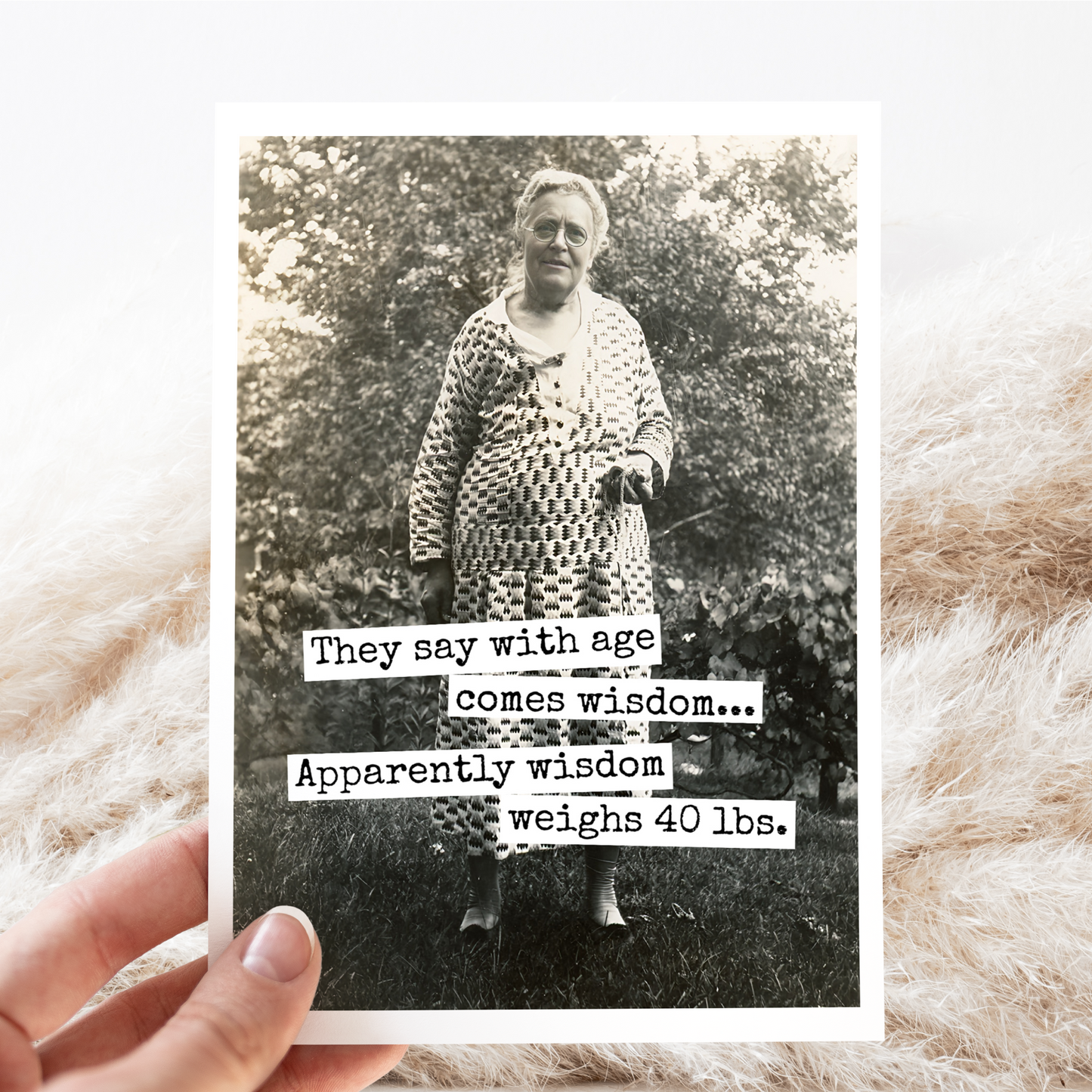 Raven's Rest Studio - Funny Birthday Card. They Say With Age Comes Wisdom...