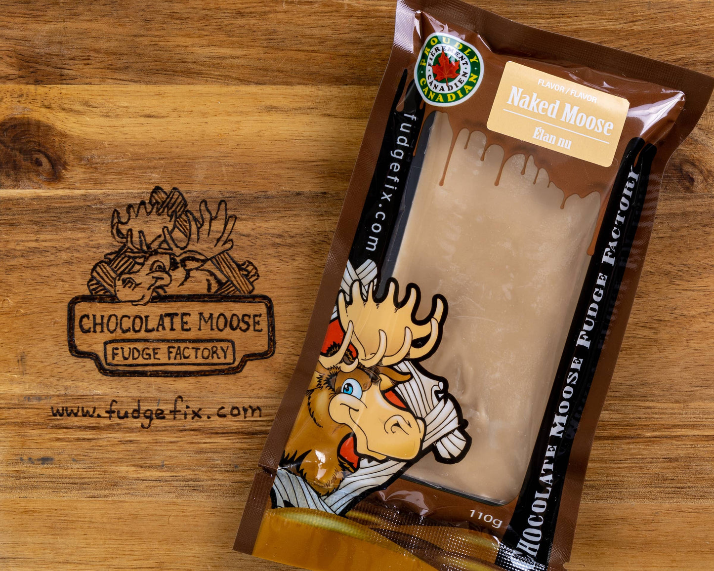 Chocolate Moose Fudge Factory - Fudge - Naked Moose 110gCase of 12: 110g