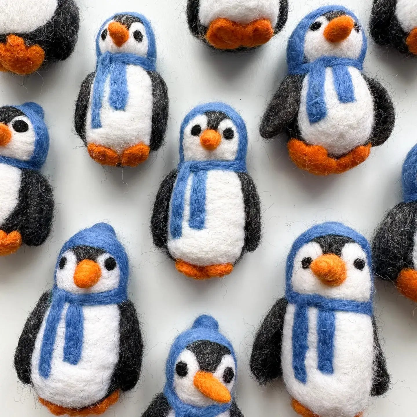 Sewing Seeds Play - One Felt Penguin With Blue Hat & Scarf