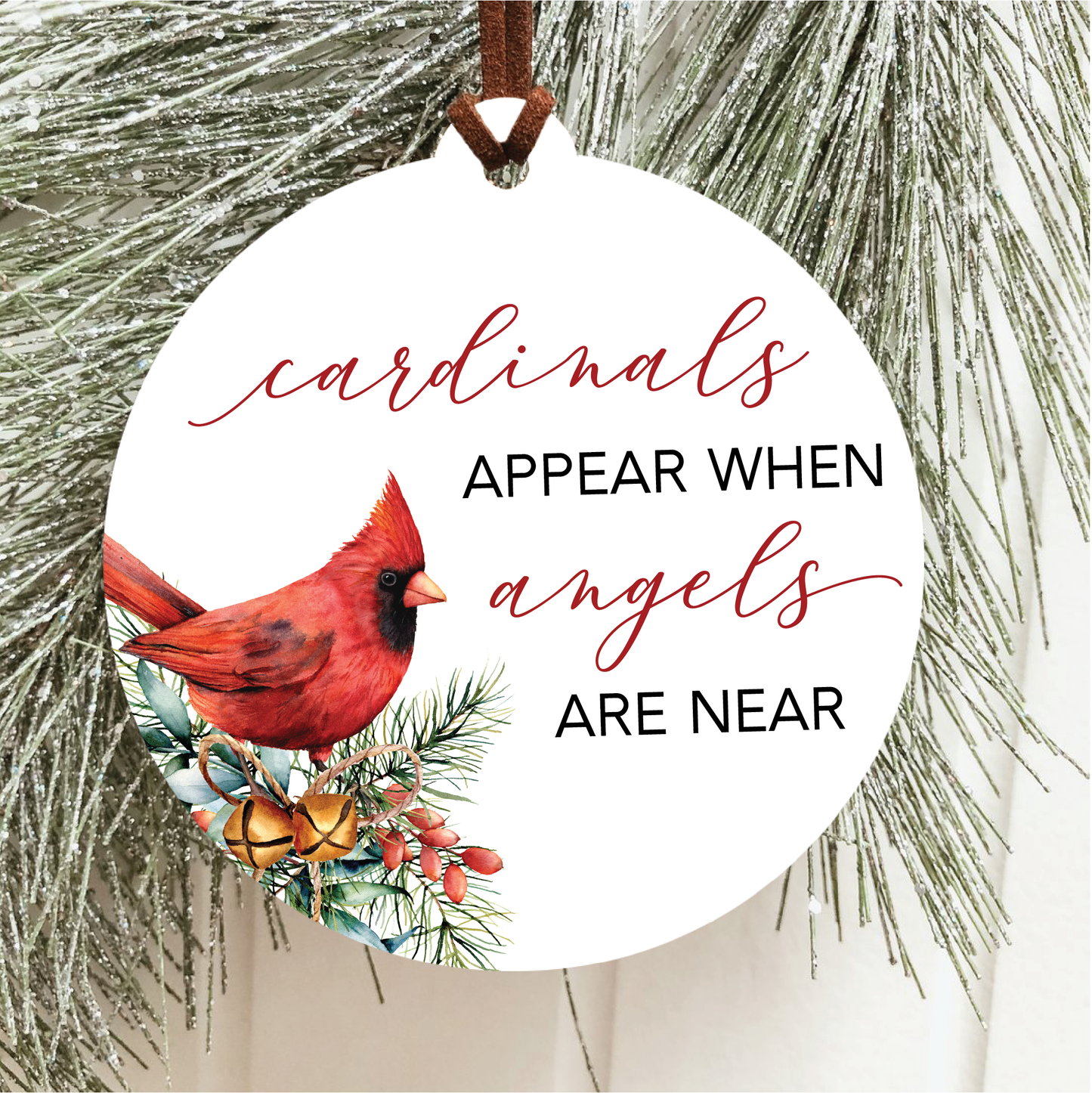 Red Cardinal Memorial Christmas Ornament