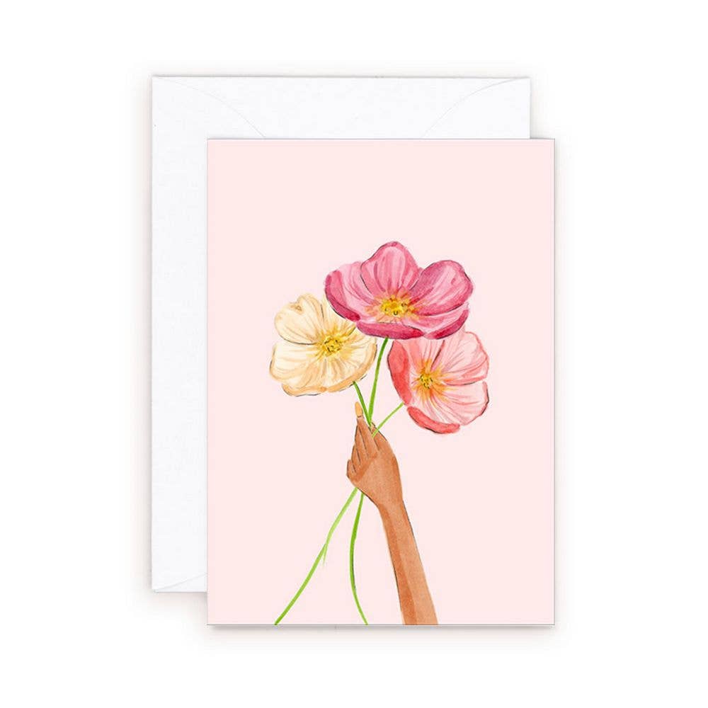 Almeida Illustrations - Mini Card - Handheld Florals Enclosure Card