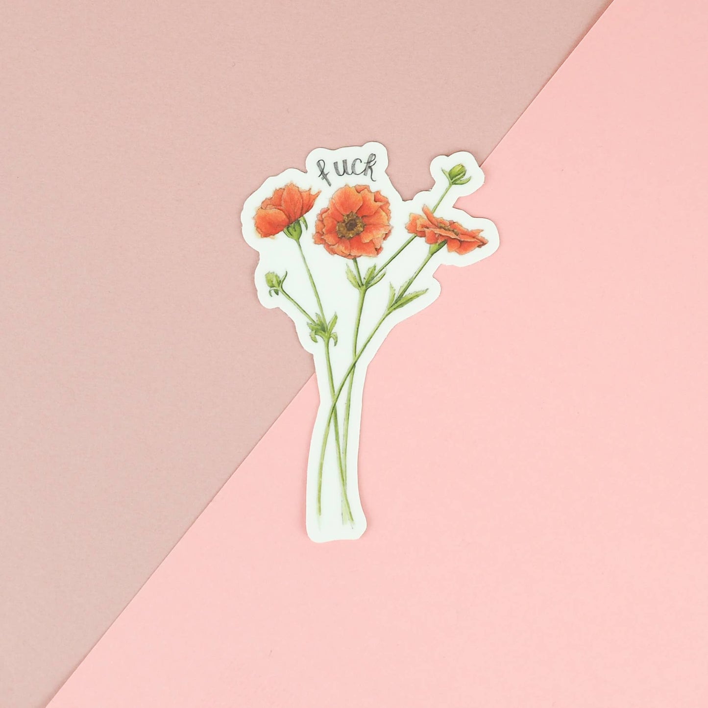 Naughty Florals - Fuck Sticker
