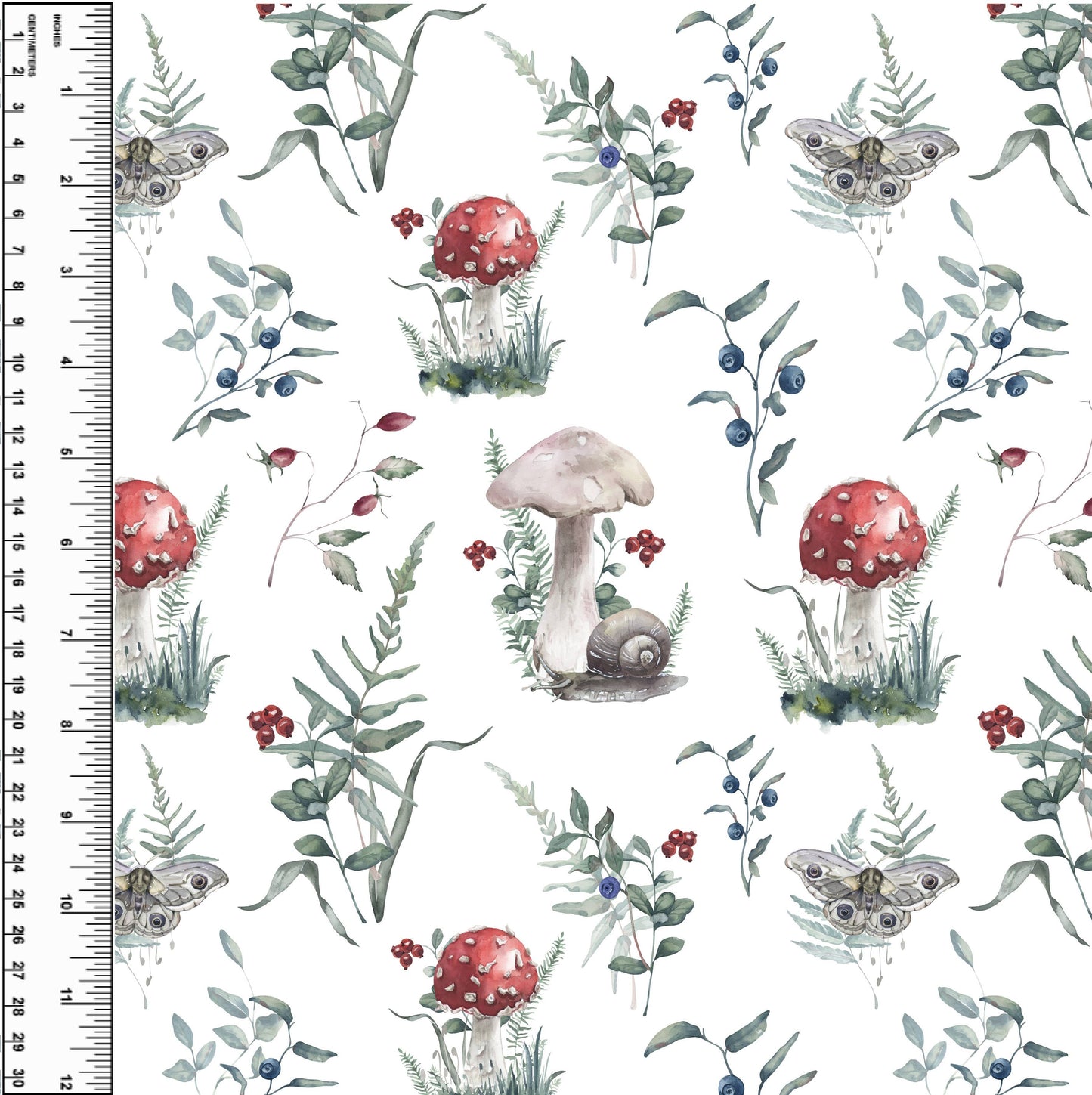 Busy Little Stitches - Toadstool Botanical Toddler Blanket