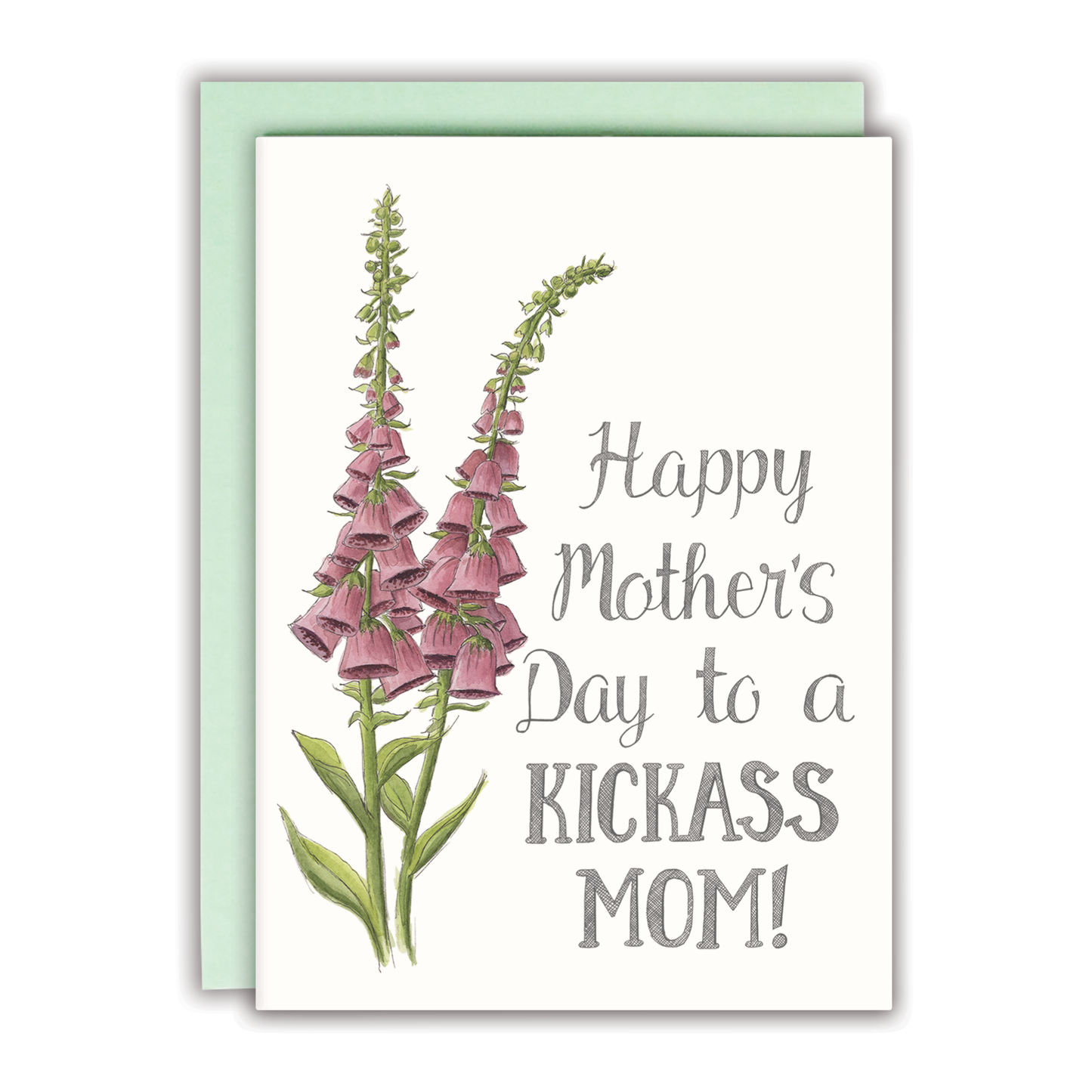 Naughty Florals - Happy Mother's Day to a Kickass Mom Card