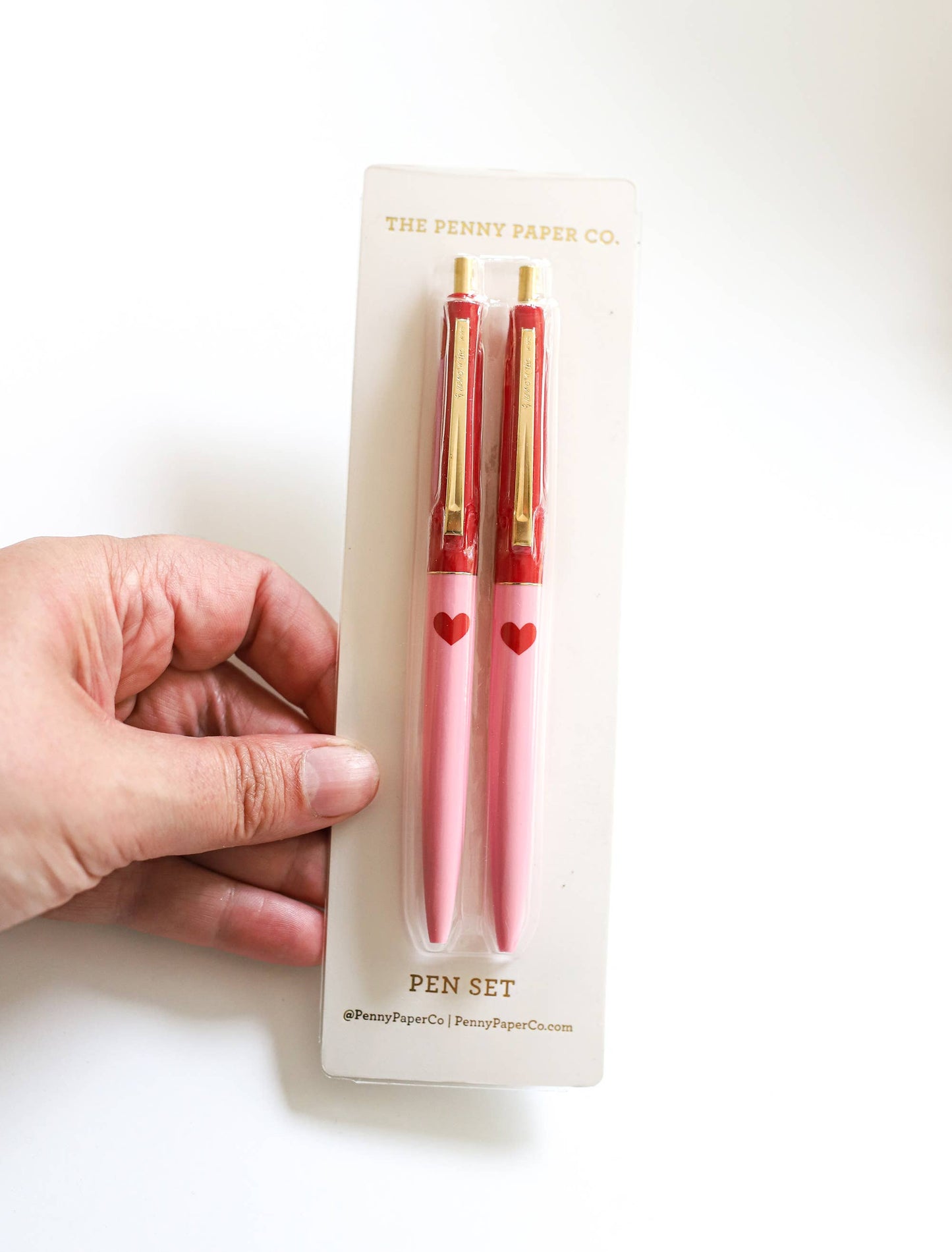 The Penny Paper Co. - Pen Set, Double Heart