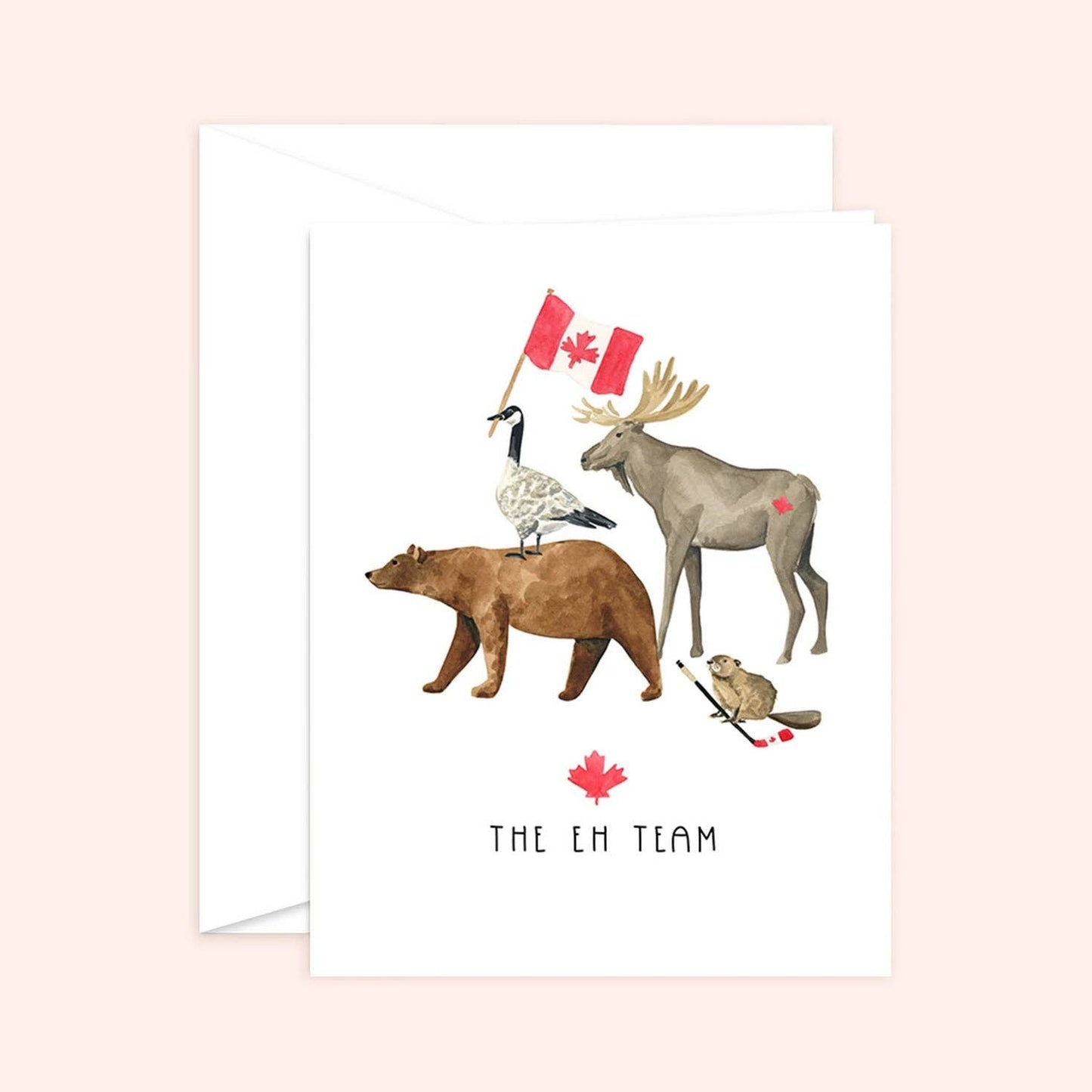 Almeida Illustrations - The Eh Team Card | Canada Card: White