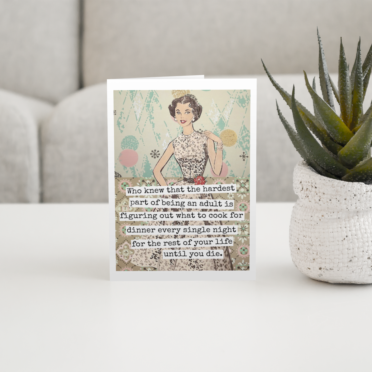 Raven's Rest Studio - Card. Who Knew That The Hardest... Mom. Mum. Mother. Funny.