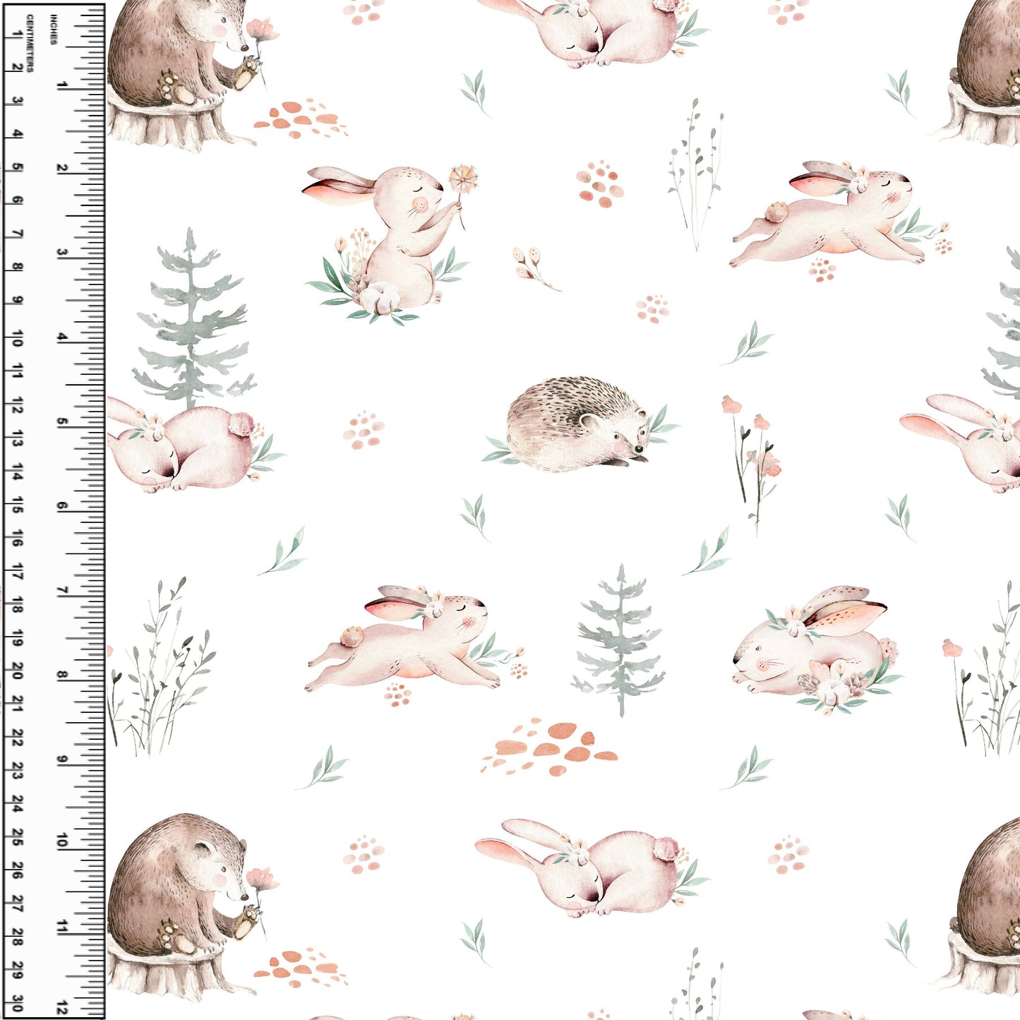 Busy Little Stitches - Whimsical Woodland Forest Toddler Blanket