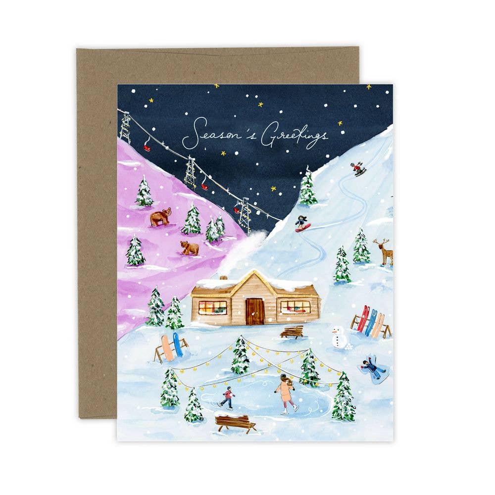 Almeida Illustrations - Winter Wonderland Christmas Card: White