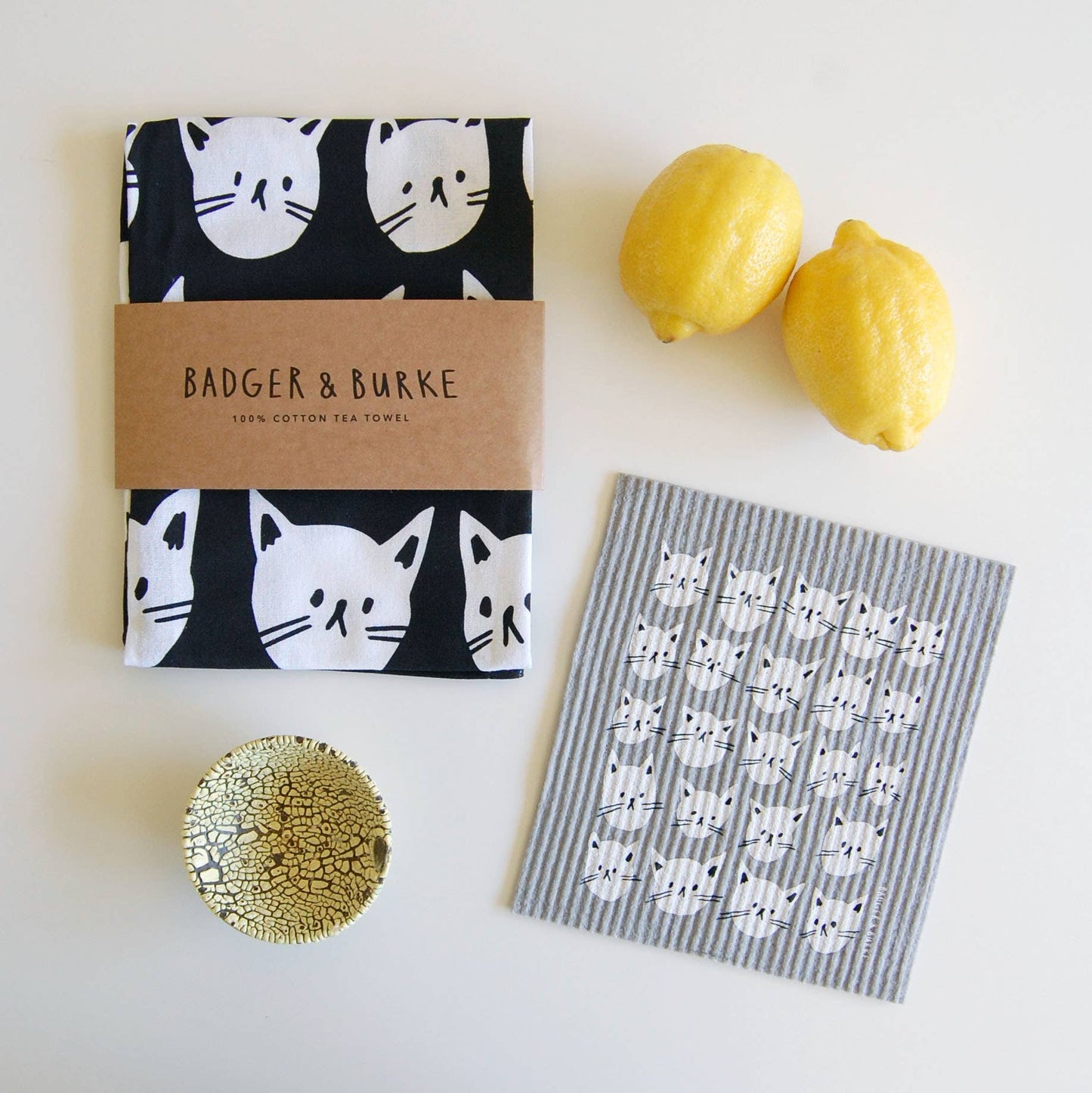Badger & Burke - Many Cats Swedish Sponge Cloth / Reusable Paper Towel