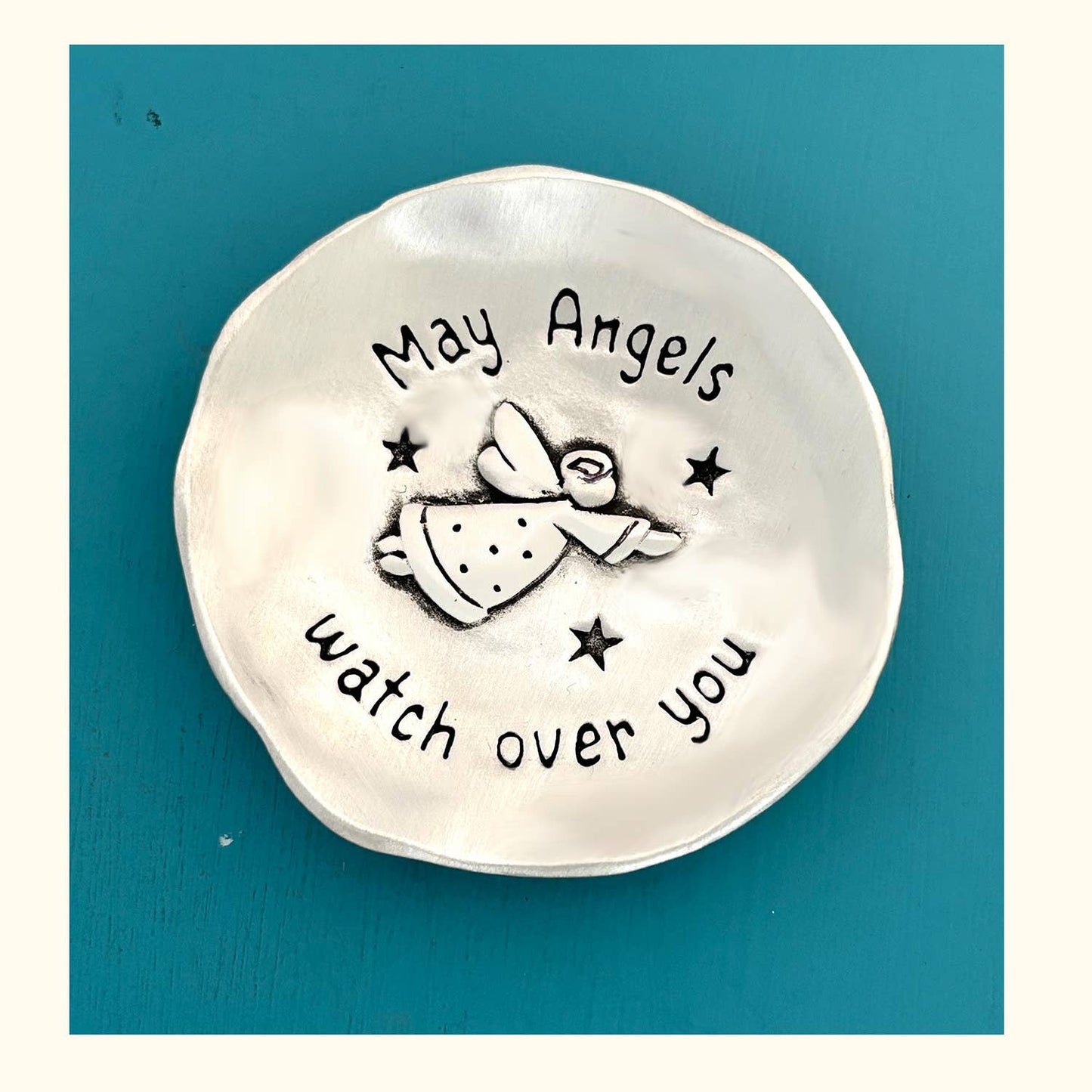 Basic Spirit - May Angels Watch Over You. Lg Charm Bowl