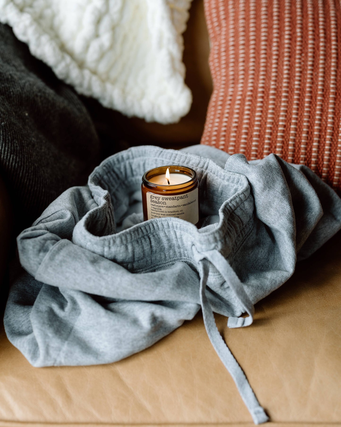 onefive1 - Grey sweatpant season soy wax candle