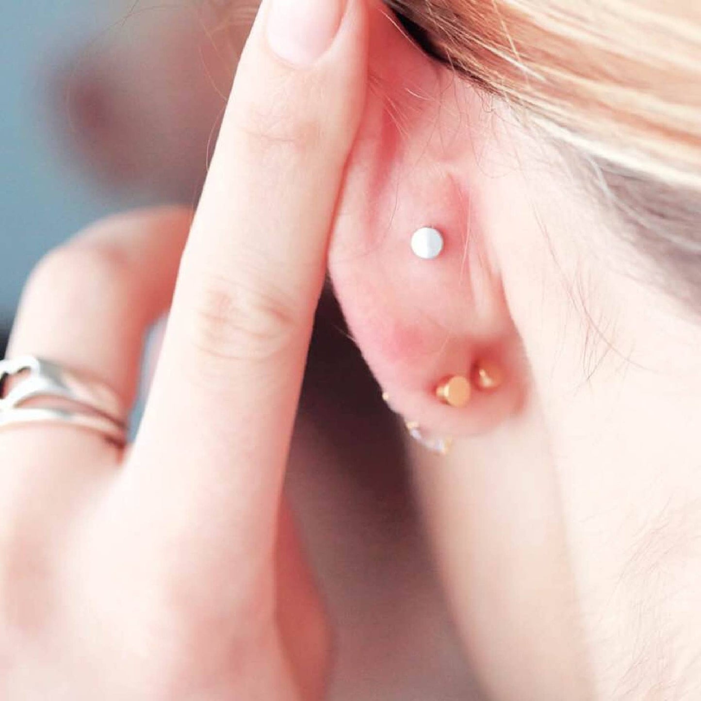 Pretty Smart - Bright Pink Rose Stud Earrings, 9mm: Invisible Clip On