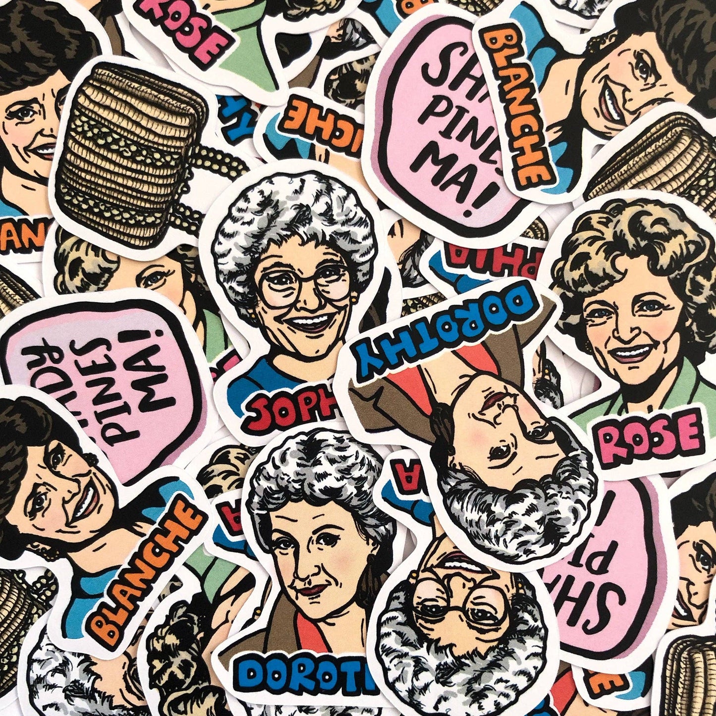 Design Corner - Golden Girls Die Cut Stickers 6 Pack