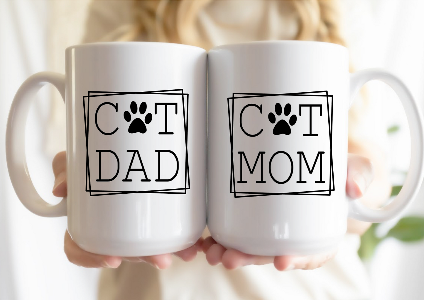 Rustic Girls - Cat Mom & Dad Mugs