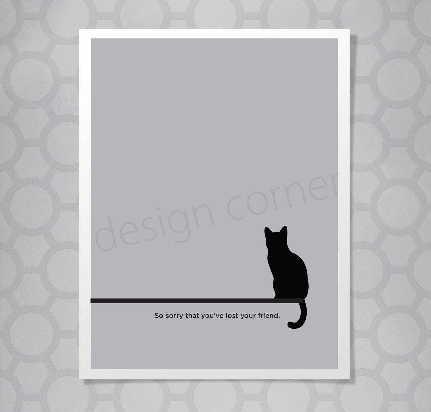 Design Corner - Sympathy Card Pet Cat