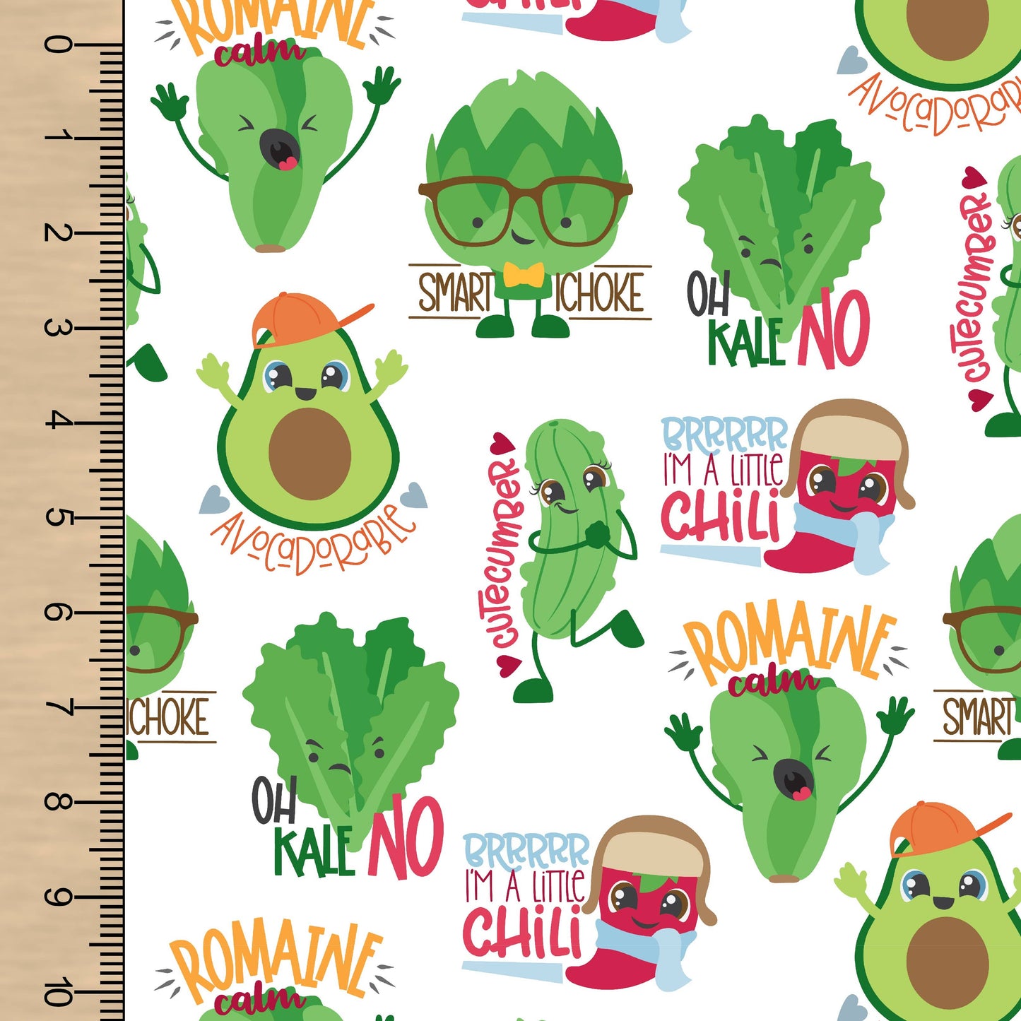 Busy Little Stitches - Veggie Puns White Toddler Blanket