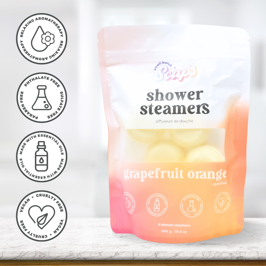 Small Batch Soaps - Grapefruit Orange Shower Steamers: 6-Pack
