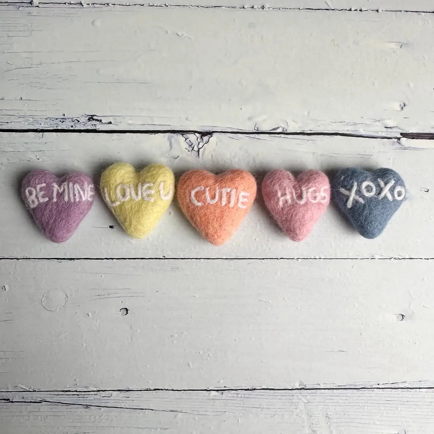 Sewing Seeds Play - Felt Valentine's Day Conversation Heart Set Of 5