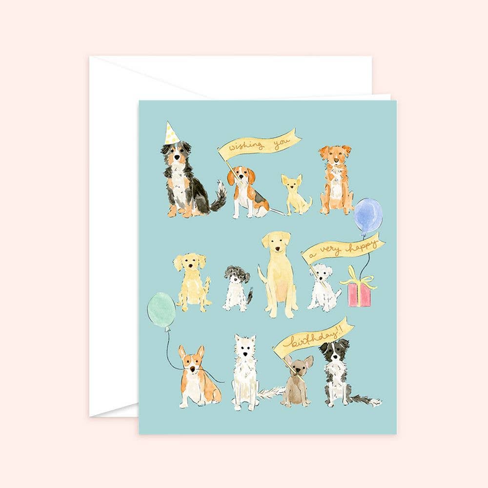 Almeida Illustrations - Wishing you a Happy Birthday Dog Lover Card