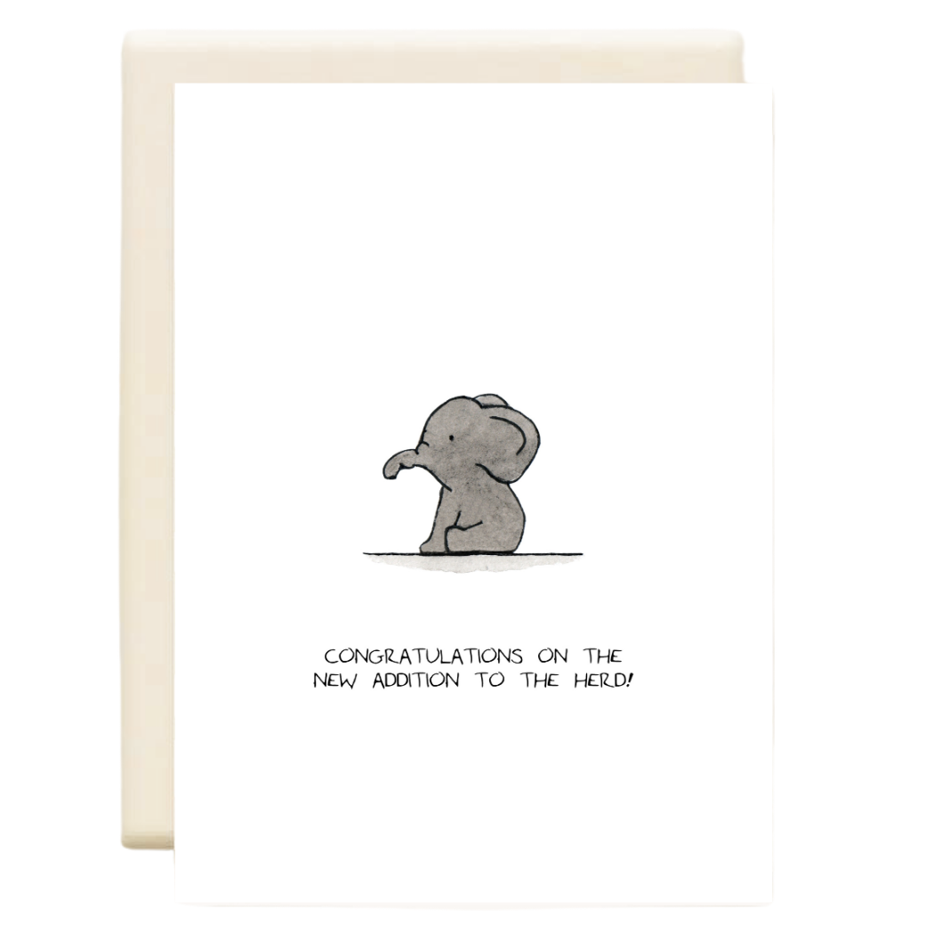 Inkwell Cards - Baby Elephant | Baby Greeting Card