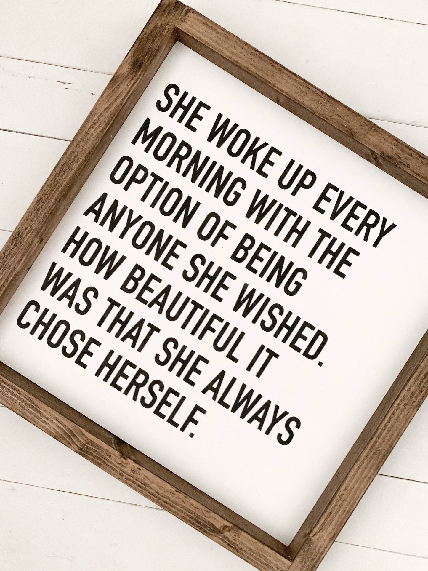 Ashwood Designs - She woke up: Dark Walnut