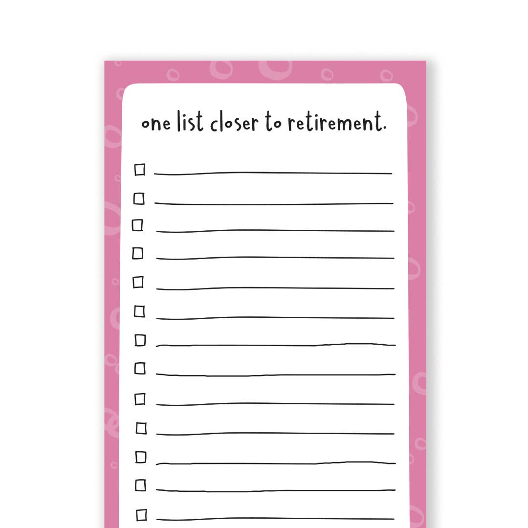 carolyndraws - Closer To Retirement Notepad