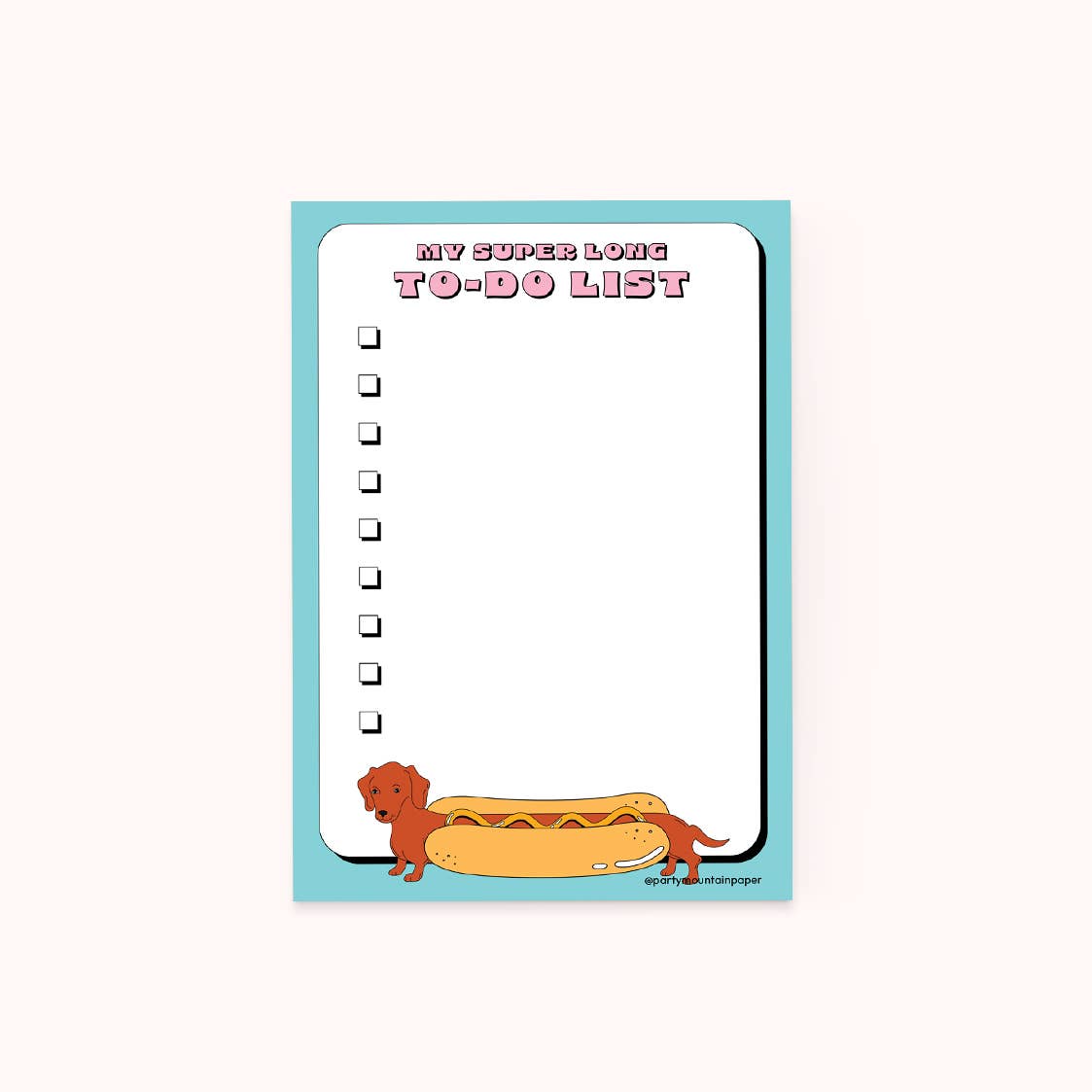 Party Mountain Paper co. - Super Long To-Do Notepad