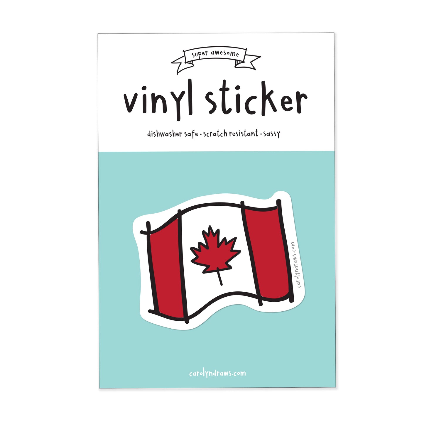 carolyndraws - Canada Flag Vinyl Sticker