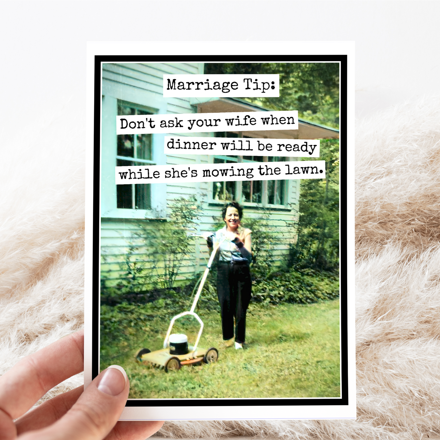 Raven's Rest Studio - CARD. Marriage Tip. Funny Greeting Card. Anniversary.