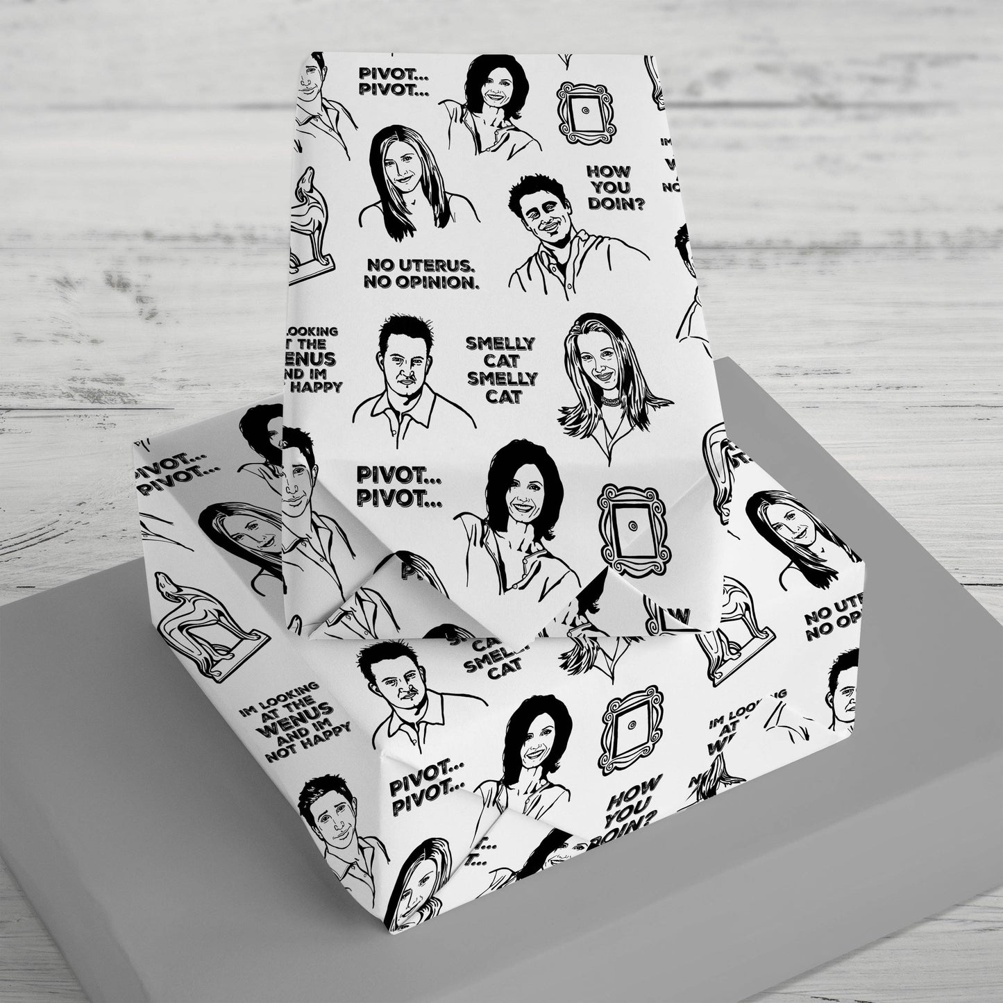 Friends Gift Wrap 24"x36" Sheet