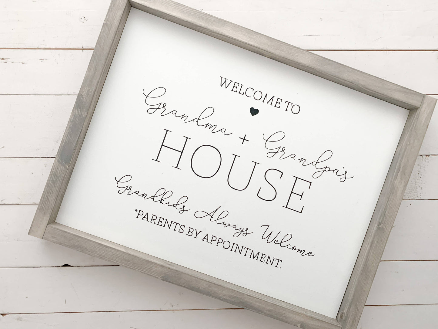 Ashwood Designs - Welcome to Grandma + Grandpas House: Dark Walnut