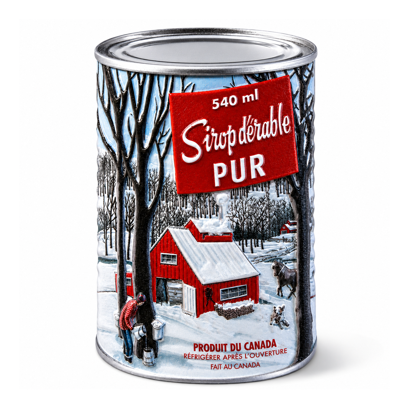 Seracon - Resin Souvenir Magnet Maple Syrup Can: Glossy / English