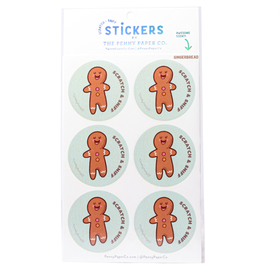 The Penny Paper Co. - Gingerbread Scented Scratch and Sniff Stickers