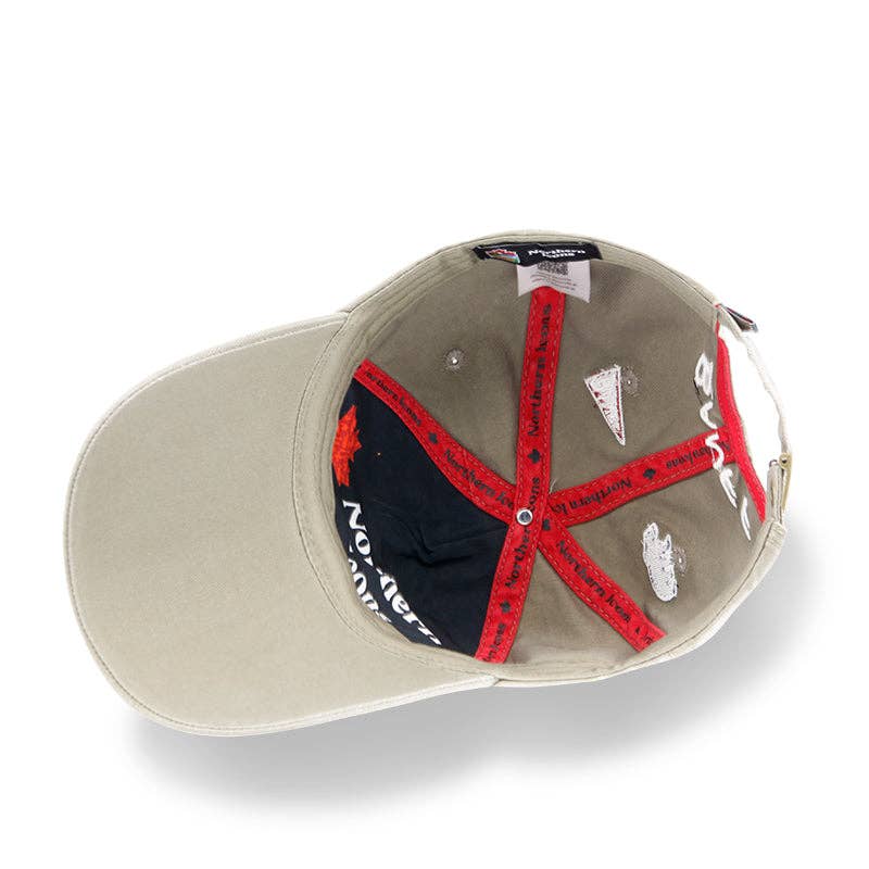 Northern Icons Creations INC - Canada Icons All-Over Embroidery Cotton Cap: Black