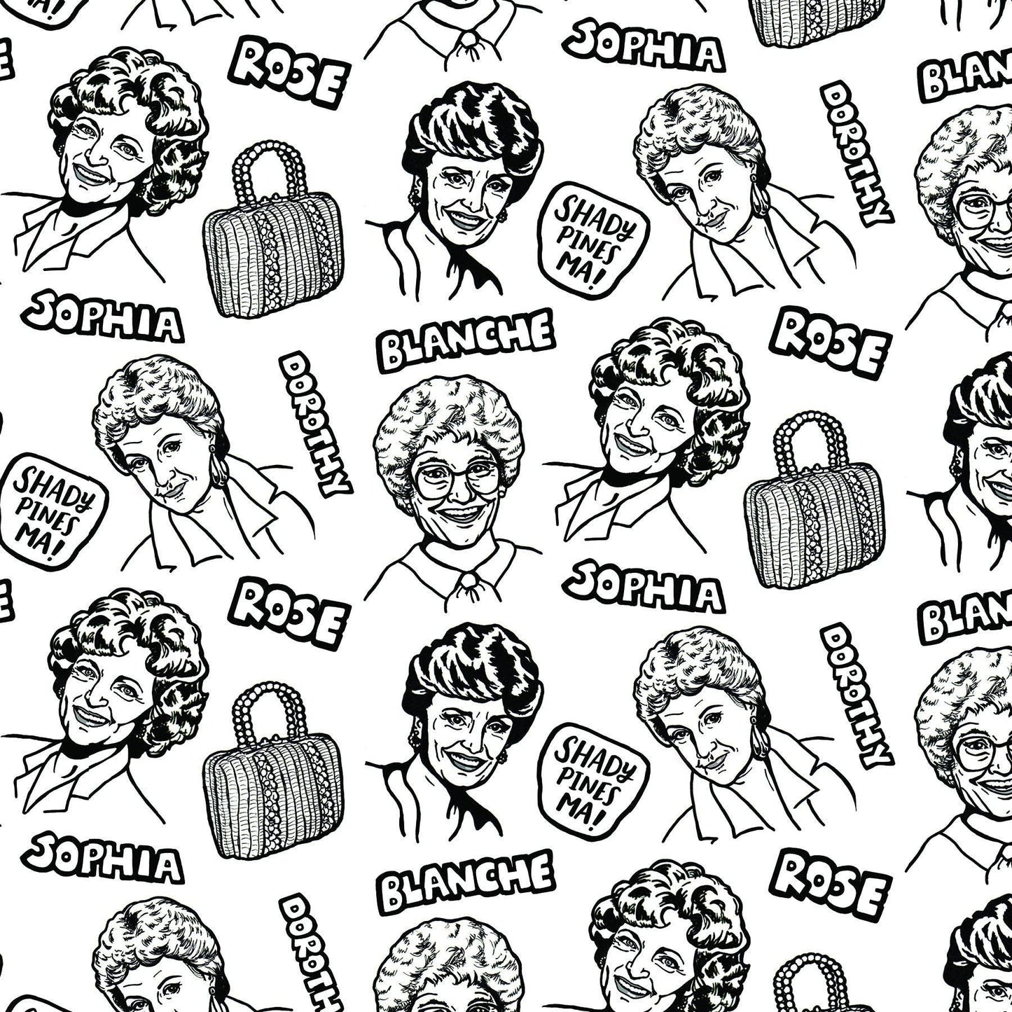 Golden Girls Gift Wrap 24"x36" Sheet