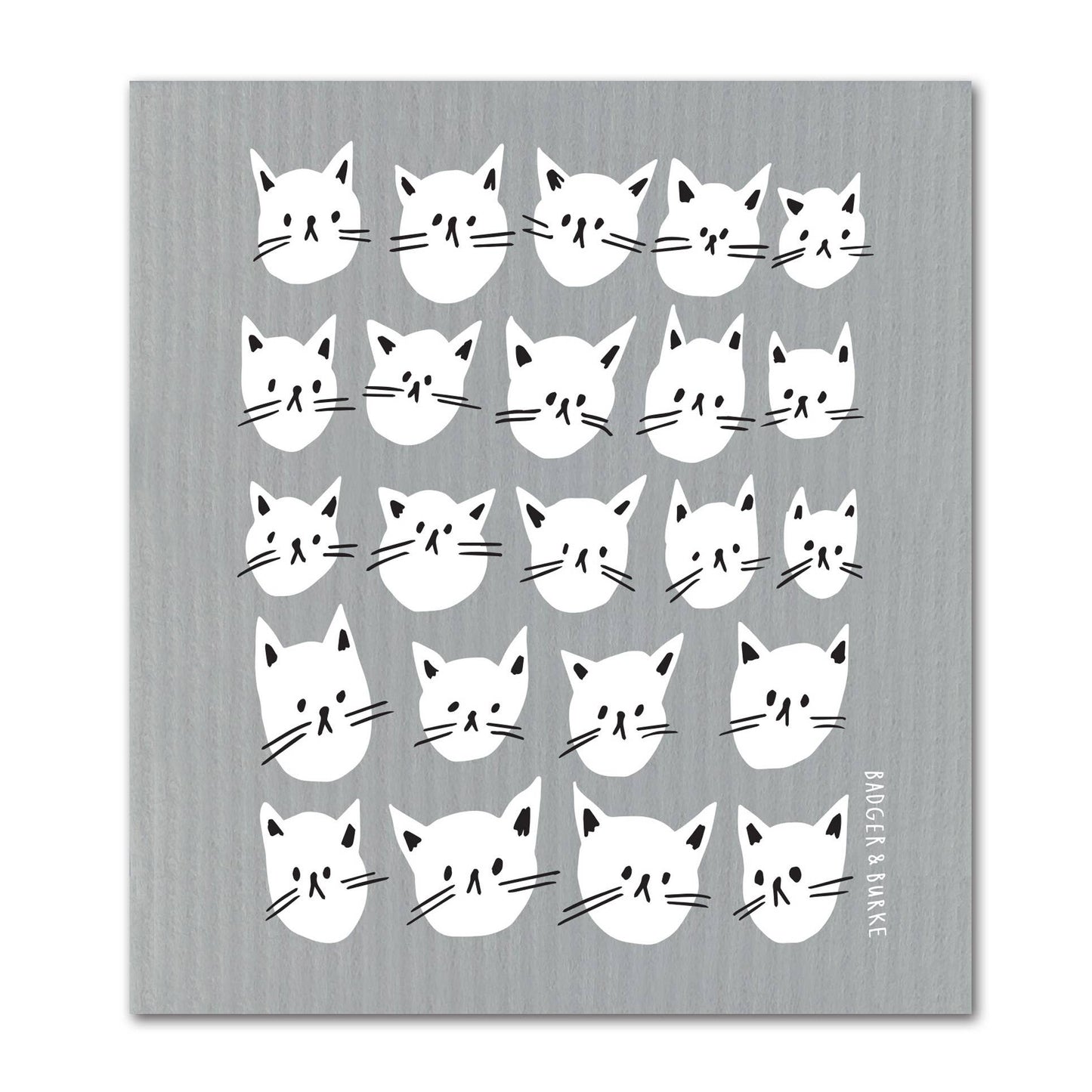 Badger & Burke - Many Cats Swedish Sponge Cloth / Reusable Paper Towel