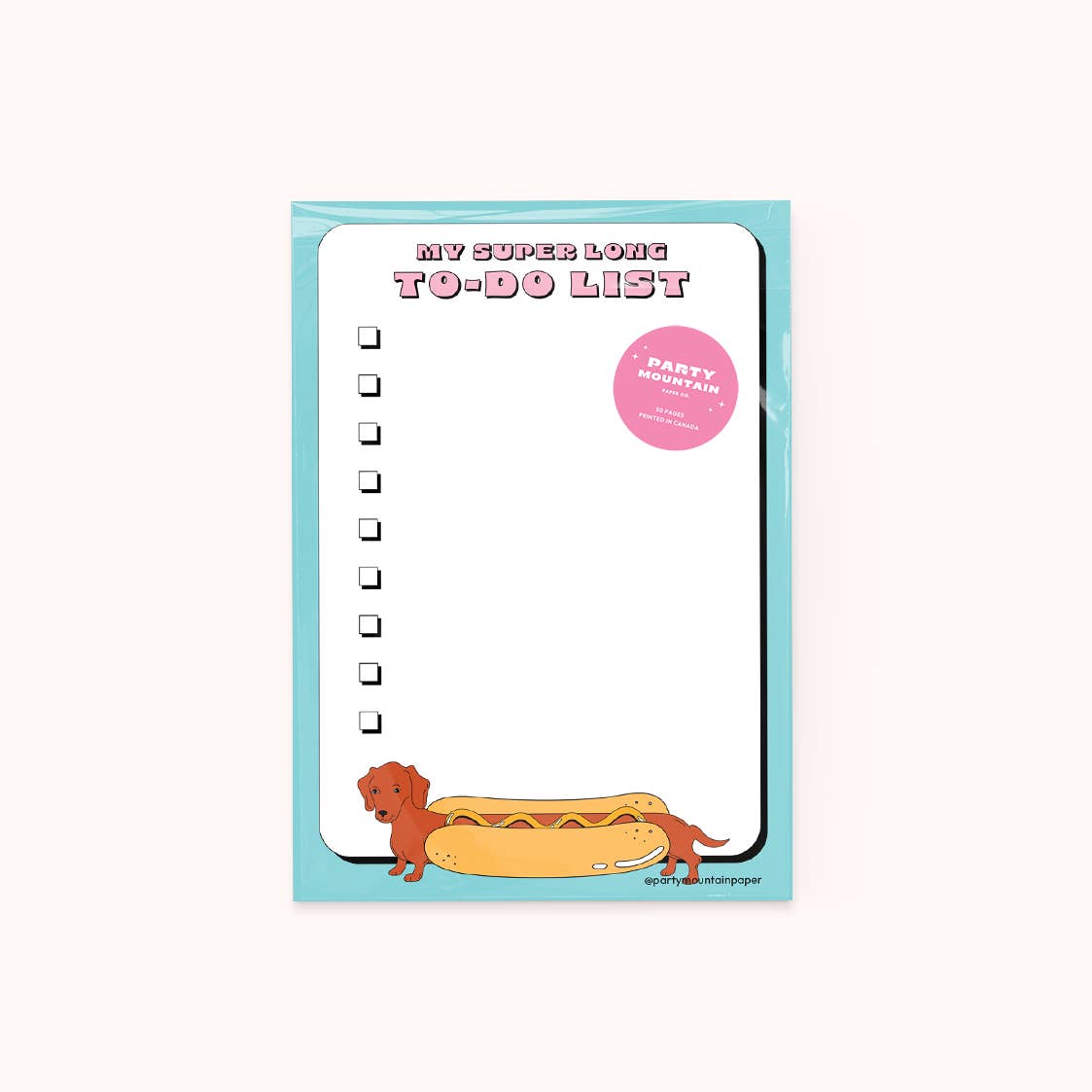 Party Mountain Paper co. - Super Long To-Do Notepad