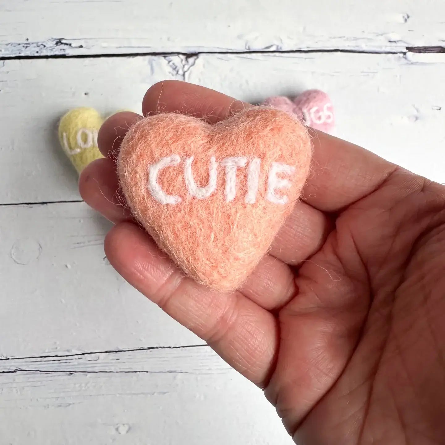 Sewing Seeds Play - Felt Valentine's Day Conversation Heart Set Of 5