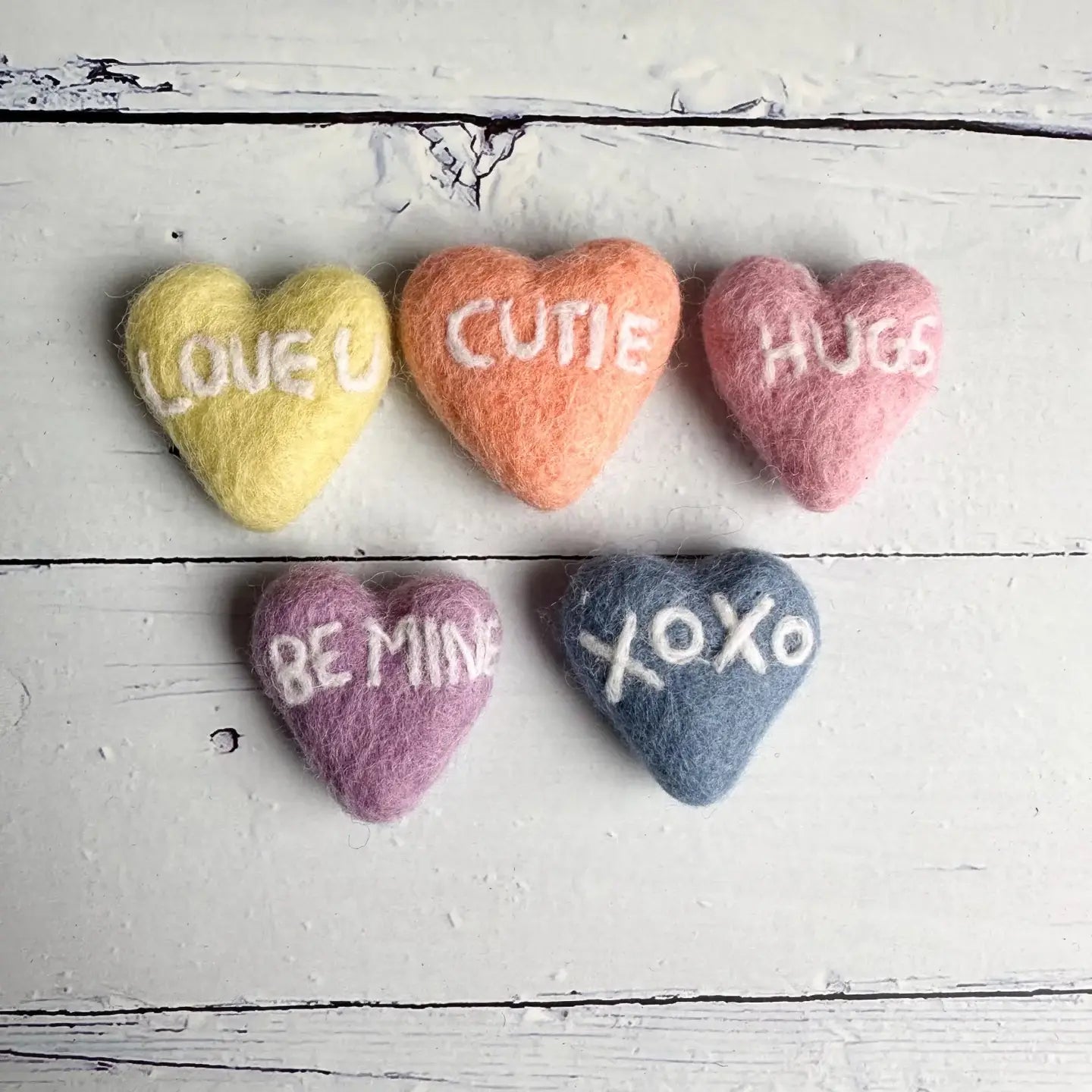 Sewing Seeds Play - Felt Valentine's Day Conversation Heart Set Of 5