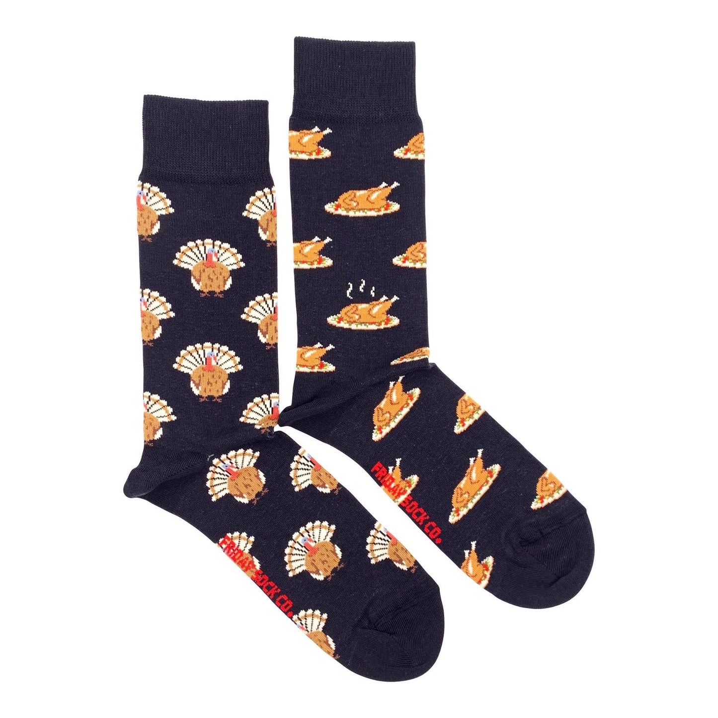 Friday Sock Co. - Fun Men's Socks | Turkey | Mismatched | Premium Cotton: Men's 7 - 12