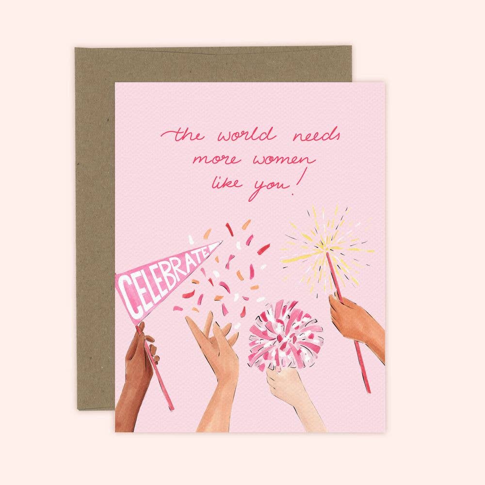 Almeida Illustrations - Women's Celebration Card | Women's Day: White