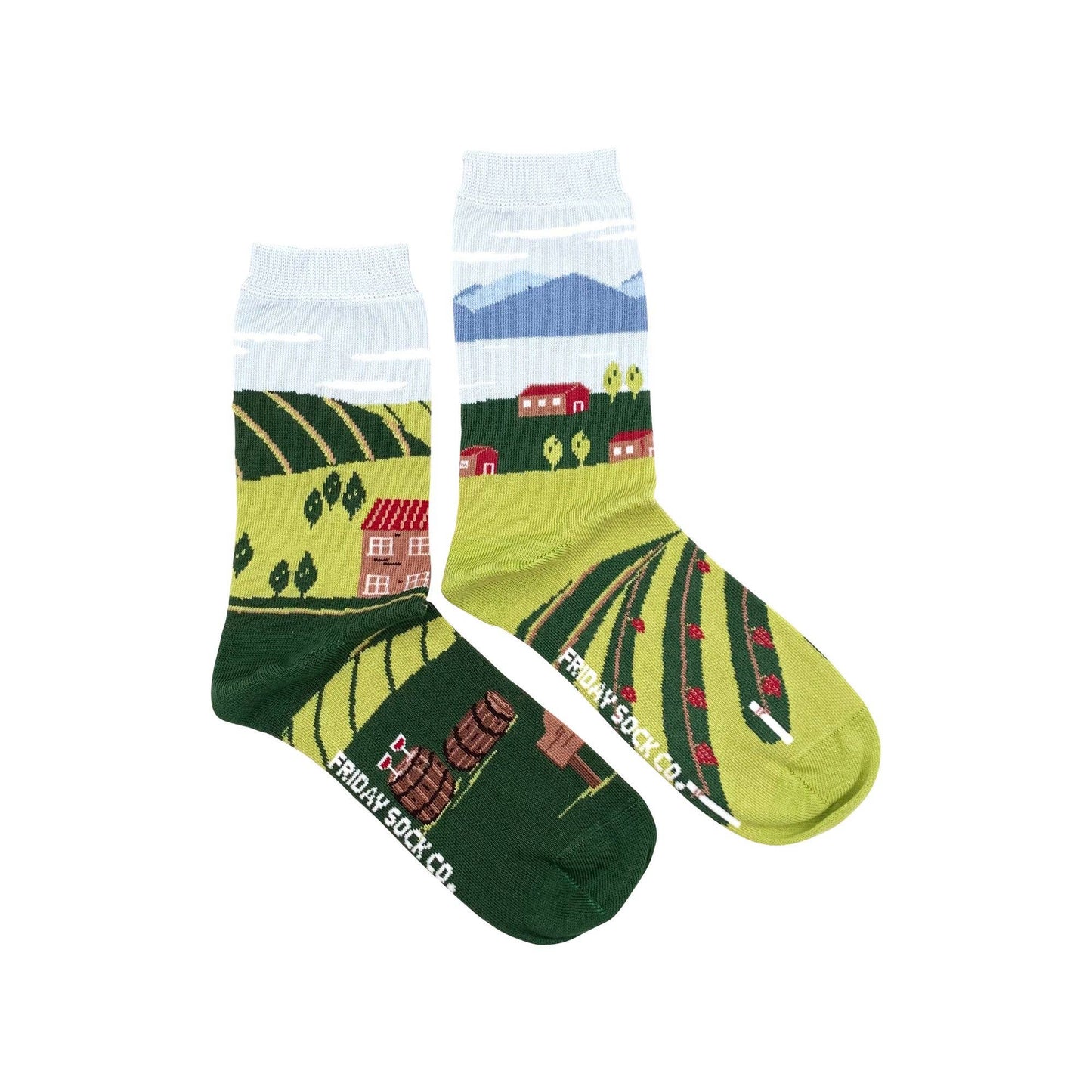Friday Sock Co. - Women's Socks | Winery | Premium Cotton | Mismatched: Women’s 5 – 10