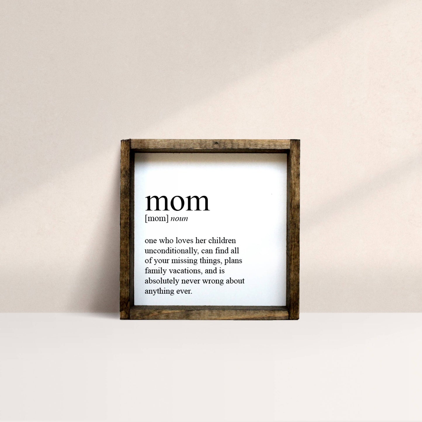 Williamraedesigns - Mom Definition Framed Print: Black