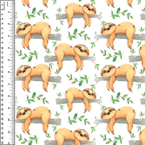 Busy Little Stitches - Sloth Leaves Toddler Blanket