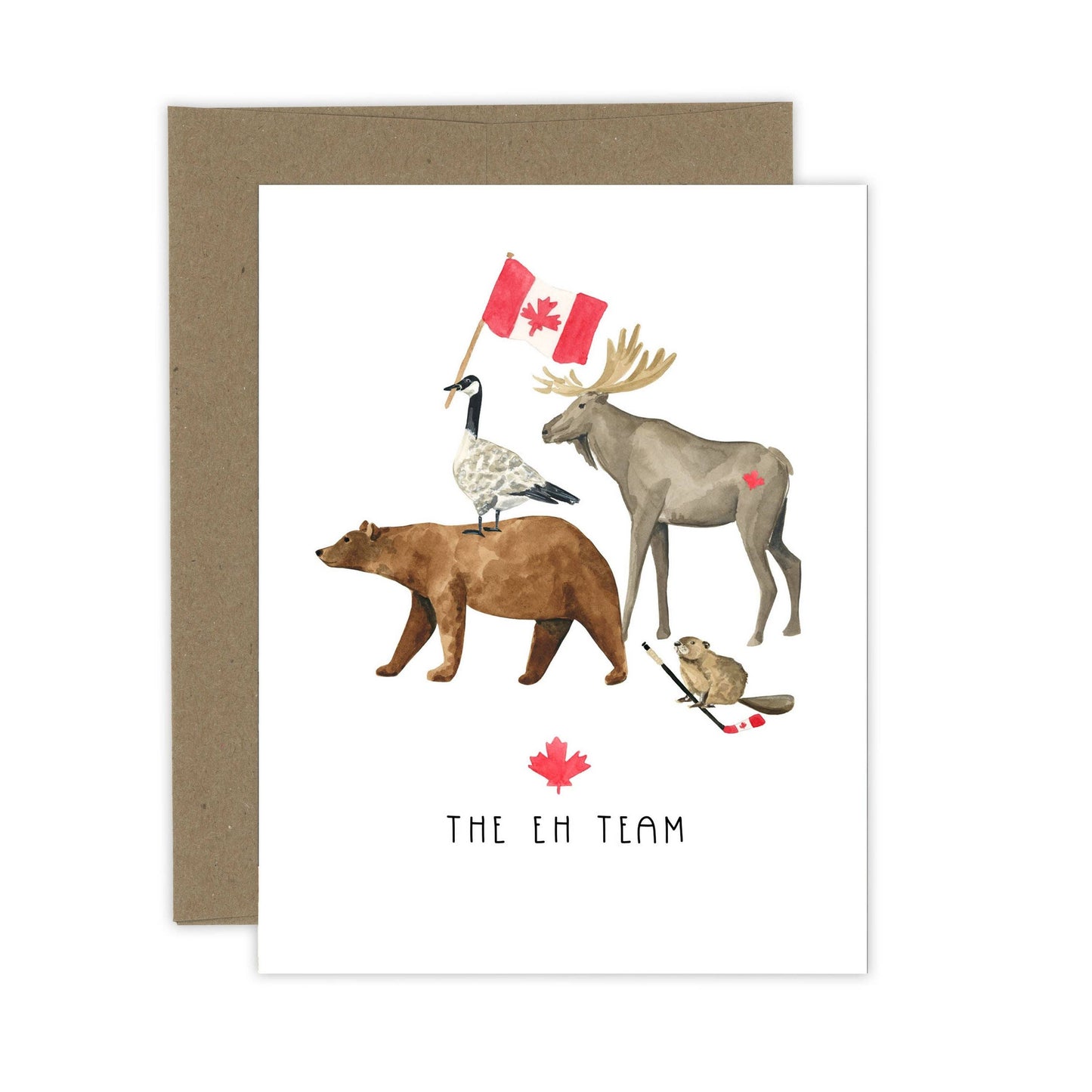 Almeida Illustrations - The Eh Team Card | Canada Card: White