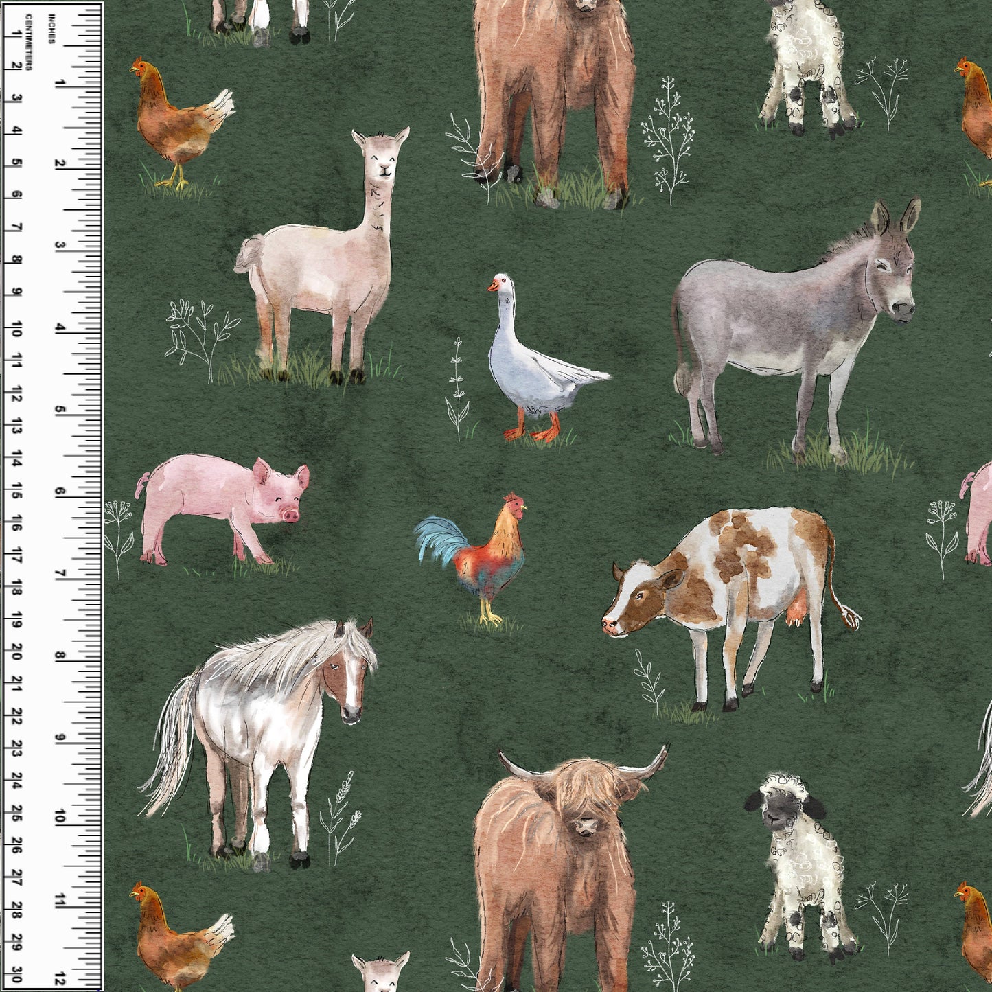 Busy Little Stitches - On The Farm Khaki Toddler Blanket