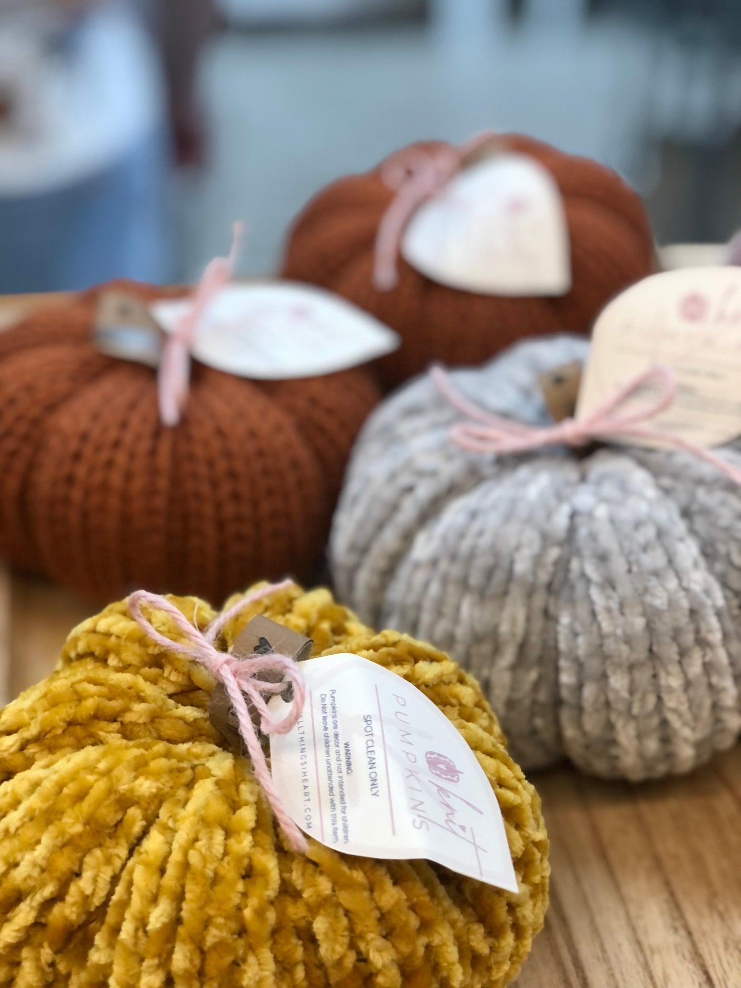 All Things I Heart- knitted Pumpkins